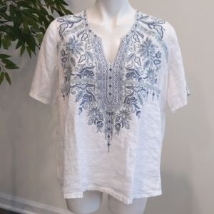 Johnny Was Maike Flutter Sleeve Blouse NWT